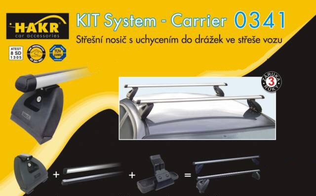 Příčníky Hakr CITROËN Berlingo 2019-2024 Závit ve střeše , tyče Wing Profile black
